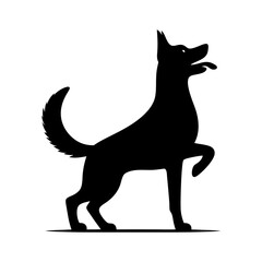 black dog silhouette