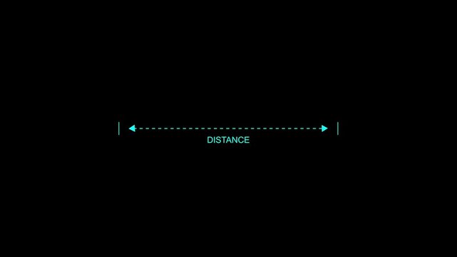 Social Distancing.Measuring distance length dotted line animation, Tourism and travel concept animation location mark point.