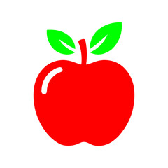 red apple silhouette  vector 