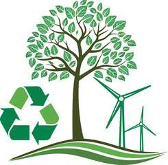 Sustainable Eco-friendly Vector Illustration for Earth Day and Environmental Campaigns.
