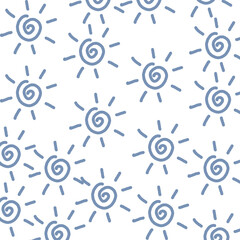 Seamless pattern with sun