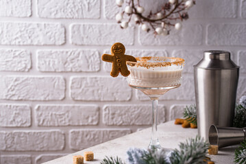 Christmas winter creamy cocktail eggnog