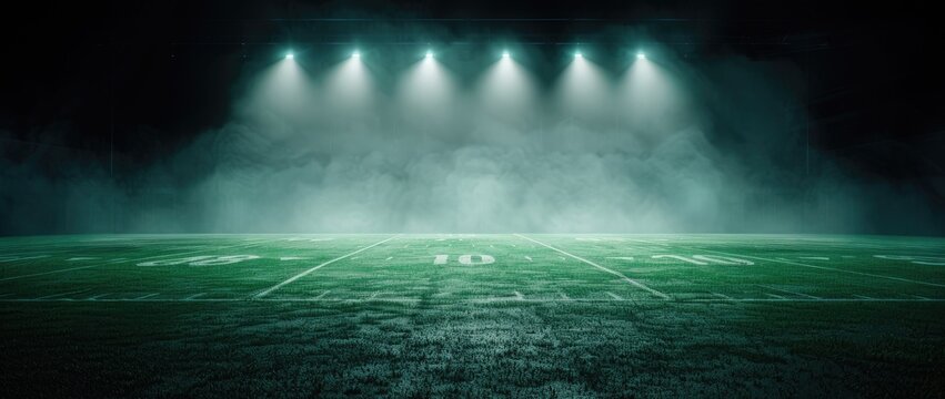 Stadium and Football Field Capturing Athletic Energy