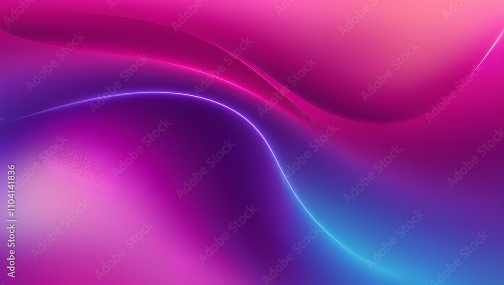 Poster abstract purple gradient background with flowing colorful wave patterns and bright textured lines