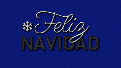 Feliz Navidad spanish Merry Christmas Modern calligraphy lettering on sticker for season greetings. Vector background