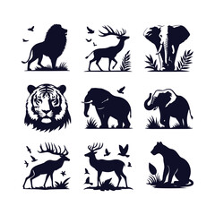 Animal Silhouettes Vector Collection