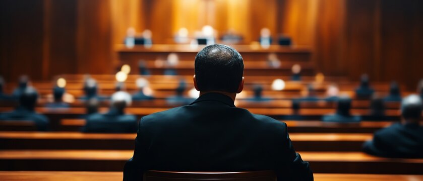 Debate in a formal legislative setting.