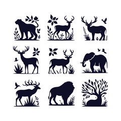 Animal Silhouettes Vector Collection