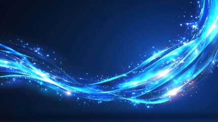 Fototapeta premium Futuristic Fiber Optic Network Design with Glowing Effects