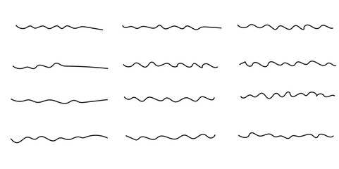 Abstract wave background. waves line set. waves collection vector. Black wave line and wavy zigzag seamless pattern lines isolated on white background. Vector illustration with editable stroke.