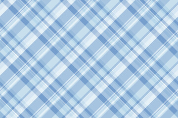Strip fabric background pattern, idyllic textile vector texture. Tablecloth seamless plaid check tartan in light and cyan colors.