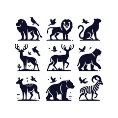 Animal Silhouettes Vector Collection