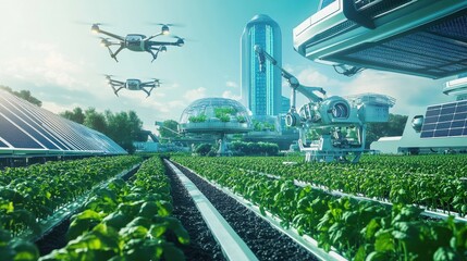 Modern technology enhances urban farming with drones and automated systems