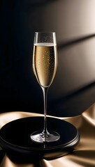 Luxurious glass of champagne