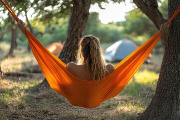 Relaxing in a Hammock Surrounded by Nature