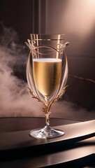 Luxurious glass of champagne