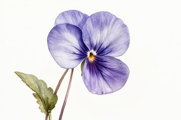 Obraz premium A close-up shot of a single purple flower on its stem, perfect for use in designs and illustrations related to nature and botany