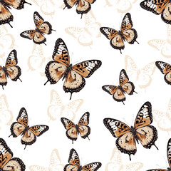 Seamless butterfly pattern. Vector Illustration.