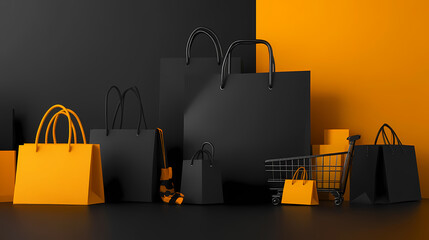 Black design style as sale as shopping and discount and black friday week, shopping event symbolic sale. Symbolic. Illustration