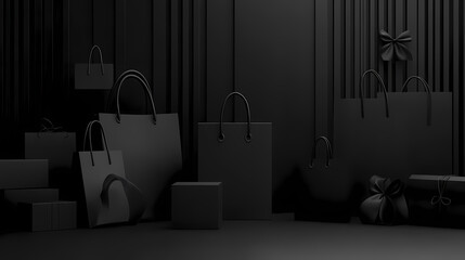 Black design style as sale as shopping and discount and black friday week, shopping event symbolic sale. Symbolic. Illustration