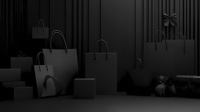 Black design style as sale as shopping and discount and black friday week, shopping event symbolic sale. Symbolic. Illustration