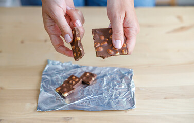 Chocolate delight. A delicious chocolate bar