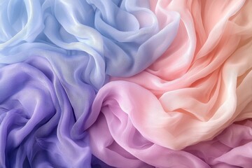 Obraz premium Soft Draped Fabrics in Pastel Tones
