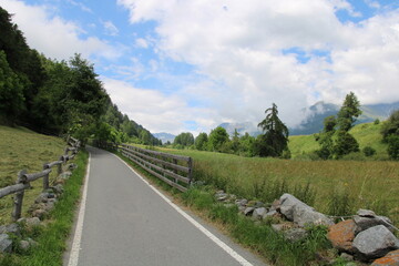 Cycling route close to Glurns - Cycling the transalpine route Via Claudia Augusta