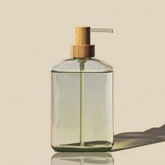 This eco-friendly dish soap bottle features a minimalist design created from recycled materials