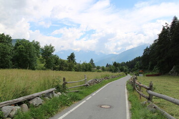 Cycling route close to Glurns - Cycling the transalpine route Via Claudia Augusta