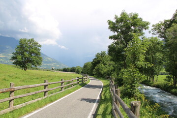 Cycling route close to Glurns - Cycling the transalpine route Via Claudia Augusta