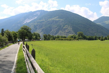 Cycling route close to Glurns - Cycling the transalpine route Via Claudia Augusta
