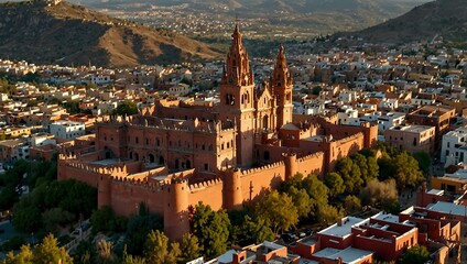 Fototapeta premium Aerial view of San Miguel and Allende, Guanajuato.