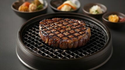 Kaiseki gastronomy experience japanese restaurant culinary art elegant atmosphere close-up view grilled delicacy showcase