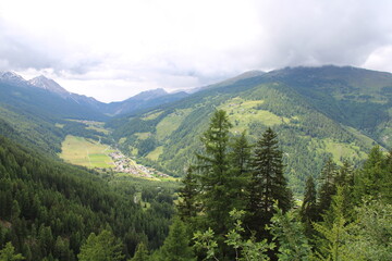 Val Müstair (Münstertal) as viewed from Umbrail mountain pass - Cycling the transalpine route Via Claudia Augusta
