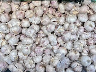 garlic on market