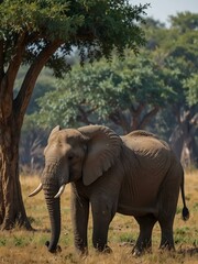 Obraz premium African elephant (Loxodonta africana).