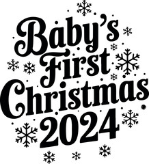 Baby's First Christmas Outfit, SVG