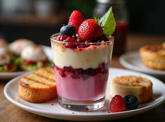 Bruleed Berry Pavlova Cotta Parfait