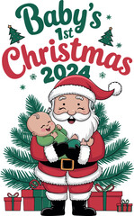 Baby's First Christmas Outfit, SVG