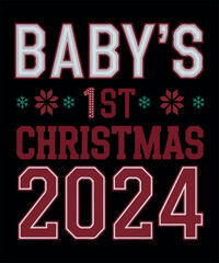 Baby's First Christmas Outfit, SVG