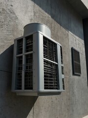 Obraz premium Air conditioning unit on a modern building.