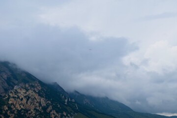 clouds over the mountains