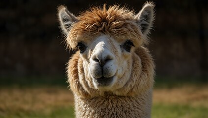 Obraz premium Alpaca close-up, perfect for widescreen wallpaper.