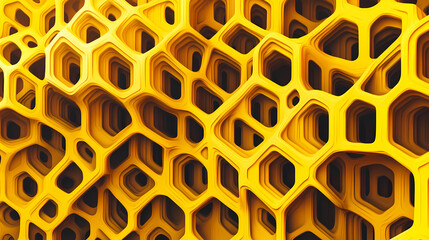 Vivid golden yellow geometric pattern with a dynamic 3d feel, perfect for bold and modern designs. Geometric. Illustration