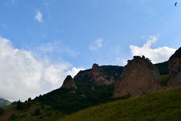 clouds over the mountains