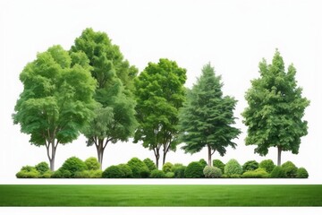 Obraz premium Trees isolated on white background, tropical trees isolated used for design, advertising and architecture