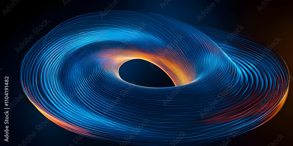 Poster futuristic abstract background. glowing circle lines design. swirl circular lines element. future te