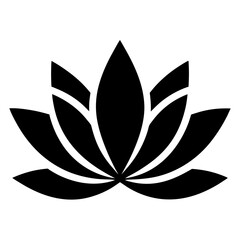 black and white lotus flower