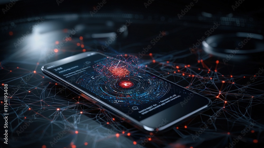 Fototapete innovative fintech app interface transforming finance digital space mobile technology modern design 